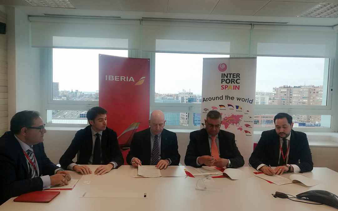 Interporc e Iberia se alían para la internacionalización del sector porcino